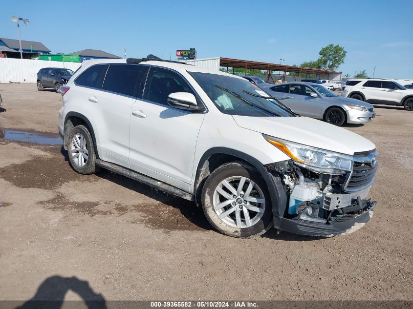 2016 TOYOTA HIGHLANDER LE