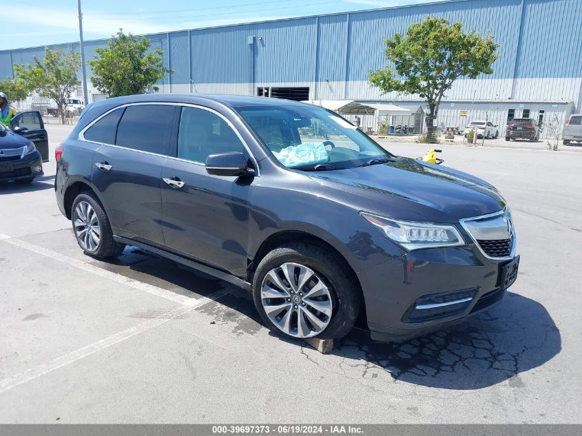 2016 ACURA MDX TECHNOLOGY   ACURAWATCH PLUS PACKAGES/TECHNOLOGY PACKAGE