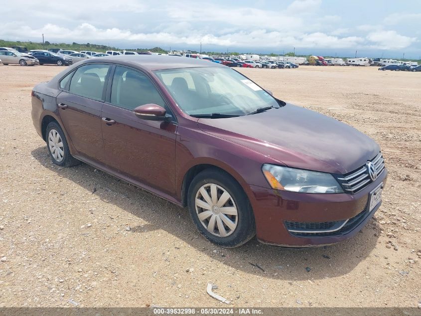 2012 VOLKSWAGEN PASSAT 2.5L S