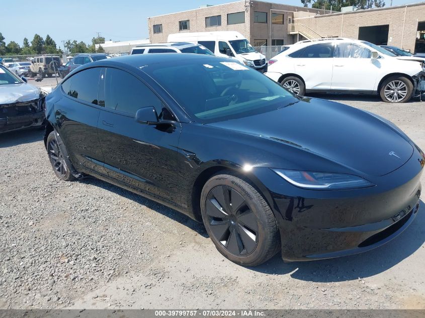 2024 TESLA MODEL 3 REAR-WHEEL DRIVE