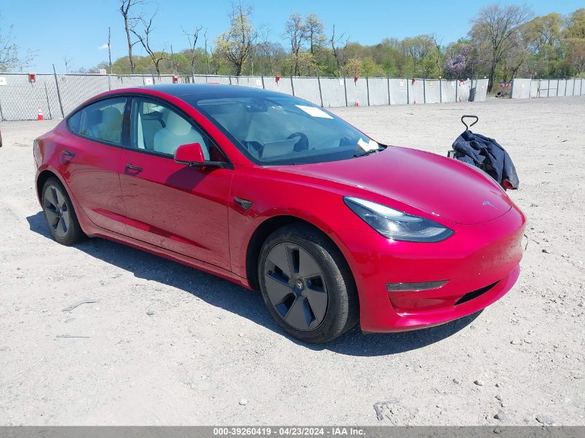 2023 TESLA MODEL 3 REAR-WHEEL DRIVE