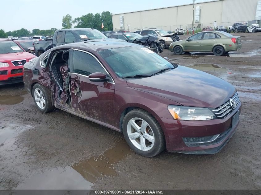 2012 VOLKSWAGEN PASSAT 2.0L TDI SE