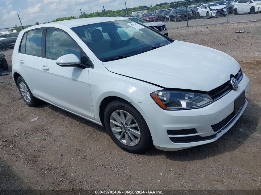 2015 VOLKSWAGEN GOLF TSI S 4-DOOR