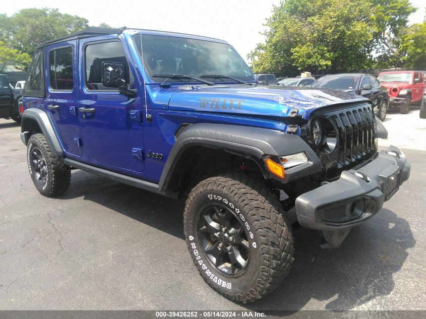 2020 JEEP WRANGLER UNLIMITED WILLYS 4X4