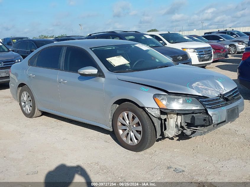 2012 VOLKSWAGEN PASSAT S