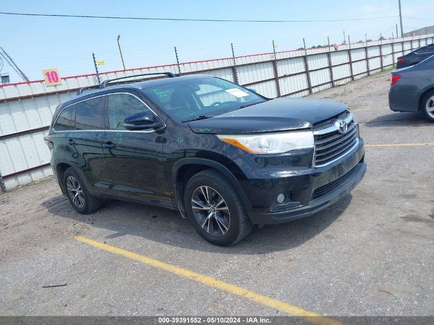 2016 TOYOTA HIGHLANDER XLE V6