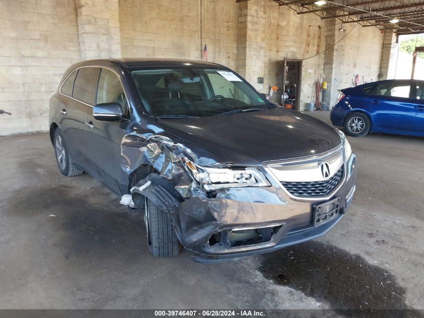 2016 ACURA MDX ACURAWATCH PLUS PACKAGE