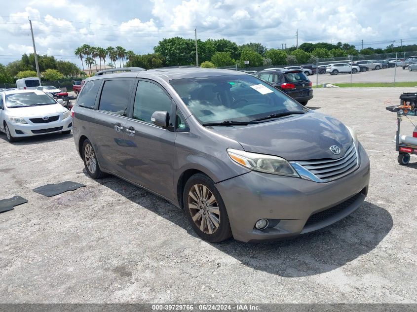 2015 TOYOTA SIENNA LIMITED 7 PASSENGER