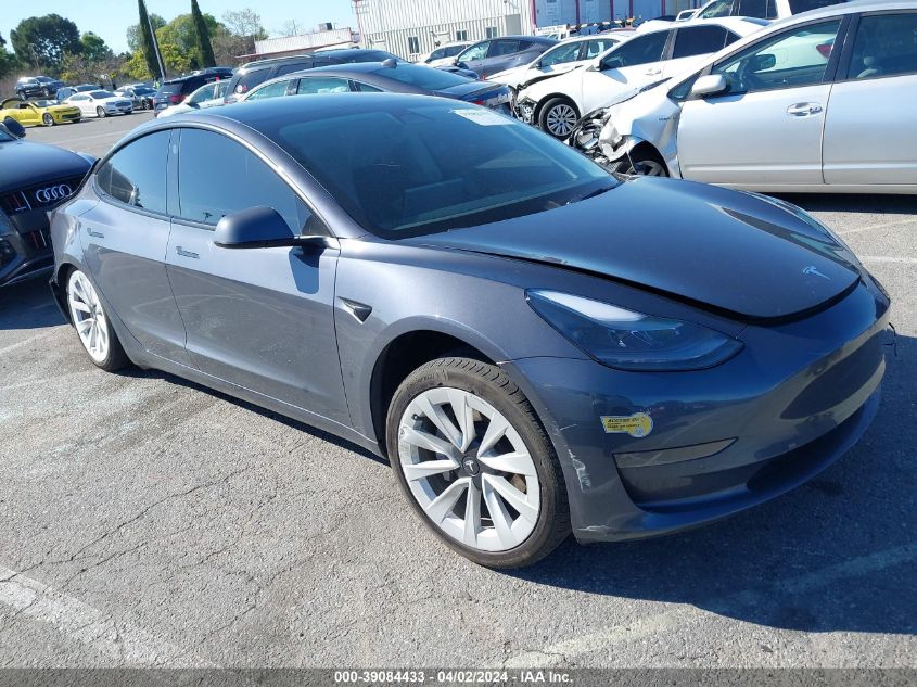 2022 TESLA MODEL 3 REAR-WHEEL DRIVE