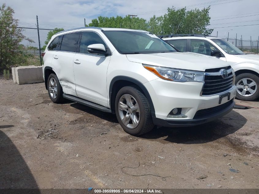 2015 TOYOTA HIGHLANDER LIMITED PLATINUM V6