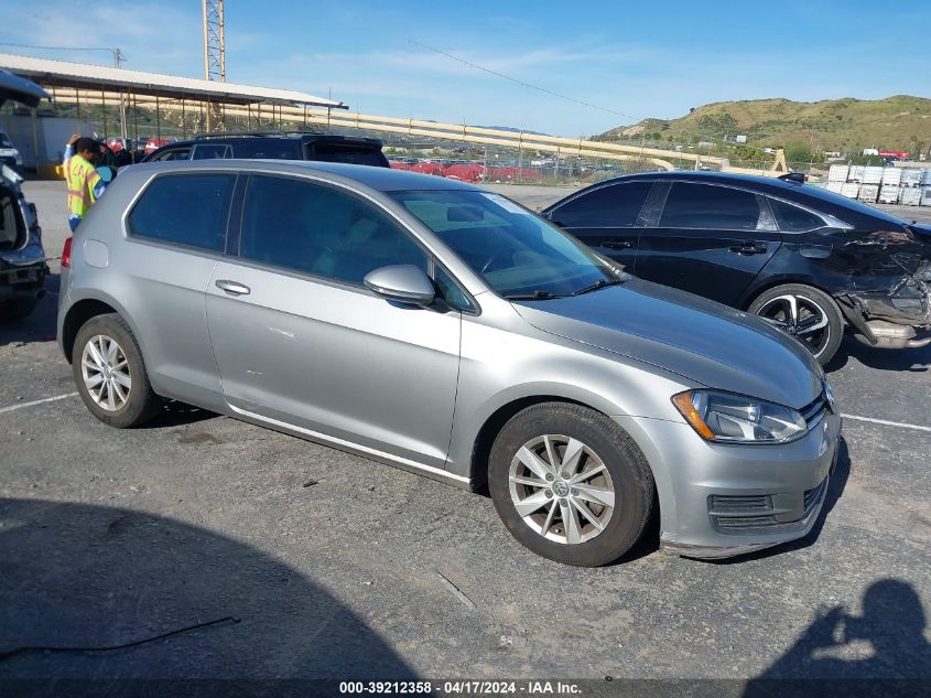 2015 VOLKSWAGEN GOLF TSI S 2-DOOR