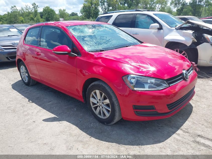 2016 VOLKSWAGEN GOLF TSI 2-DOOR