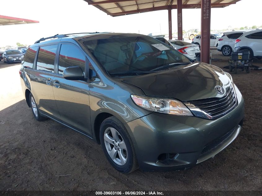 2012 TOYOTA SIENNA LE V6 8 PASSENGER