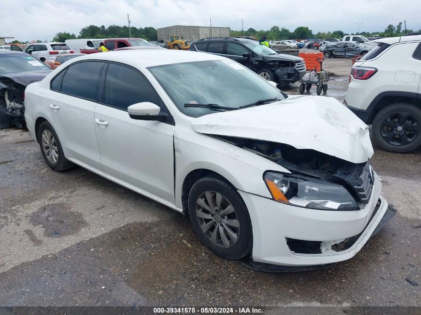 2013 VOLKSWAGEN PASSAT 2.5L S