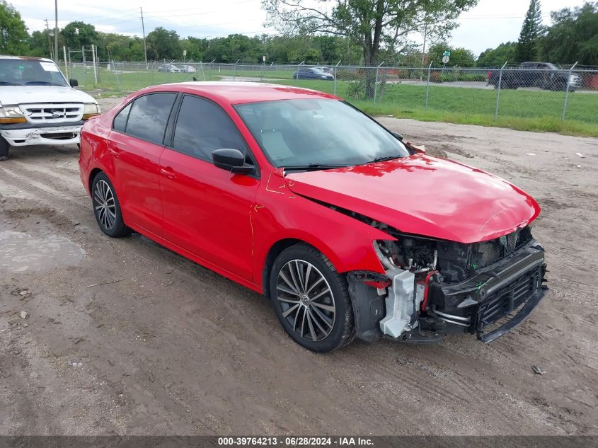 2016 VOLKSWAGEN JETTA 1.8T SPORT