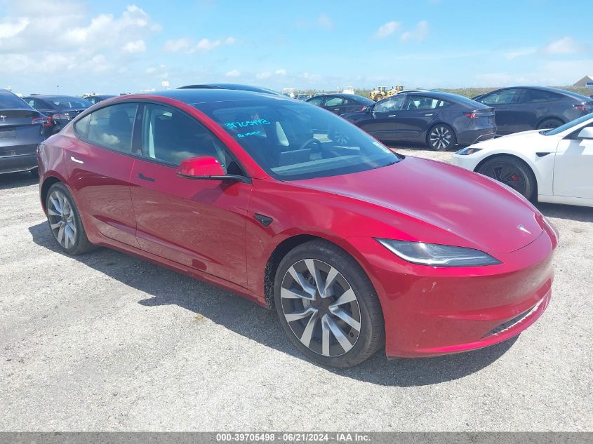 2024 TESLA MODEL 3 REAR-WHEEL DRIVE