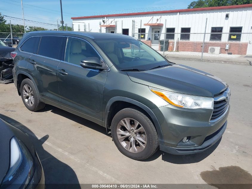 2014 TOYOTA HIGHLANDER XLE V6