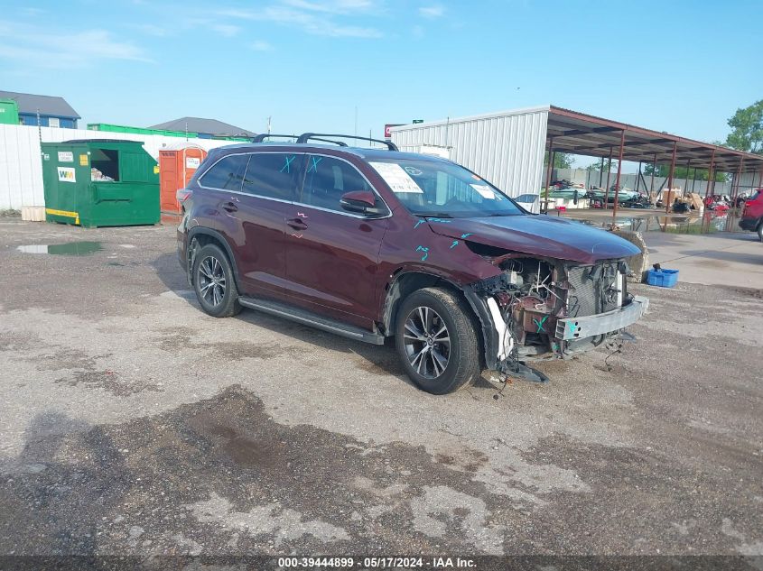 2016 TOYOTA HIGHLANDER XLE V6