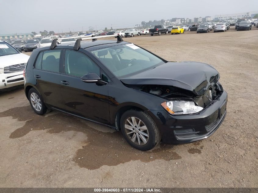 2016 VOLKSWAGEN GOLF TSI S 4-DOOR