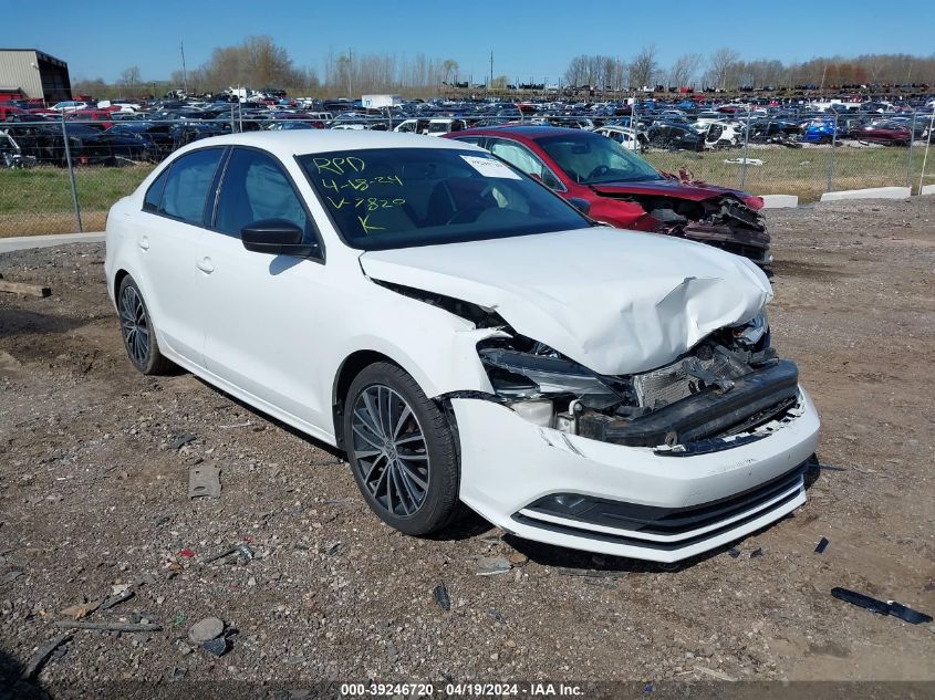 2016 VOLKSWAGEN JETTA 1.8T SPORT