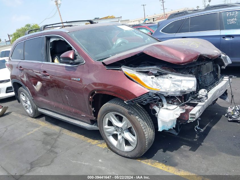 2016 TOYOTA HIGHLANDER HYBRID LIMITED