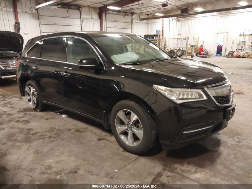 2016 ACURA MDX ACURAWATCH PLUS PACKAGE