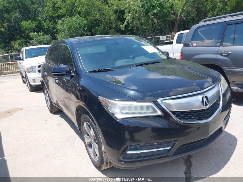 2016 ACURA MDX ACURAWATCH PLUS PACKAGE